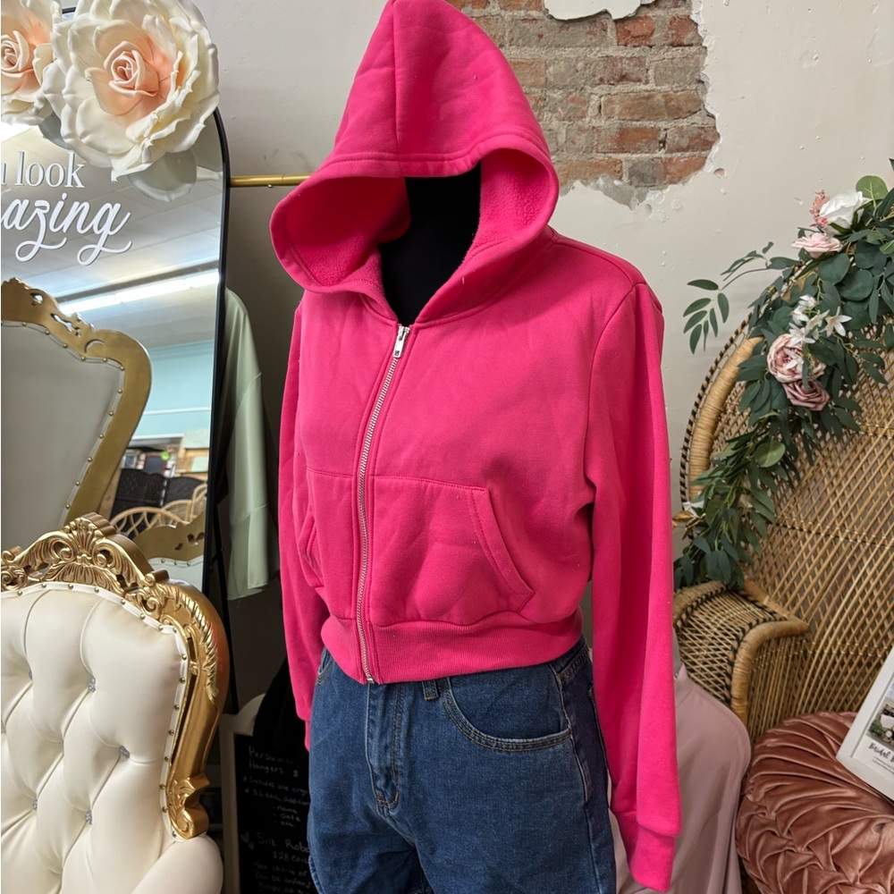 Women's Pink Hoodie Jacket